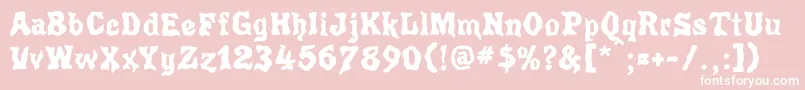 Poultryg Font – White Fonts on Pink Background