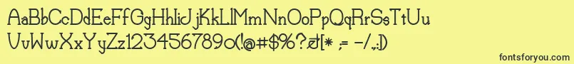 LorenaBold Font – Black Fonts on Yellow Background