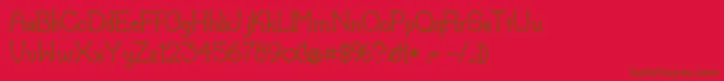 フォントLorenaBold – 赤い背景に茶色の文字