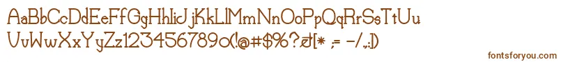 LorenaBold Font – Brown Fonts on White Background