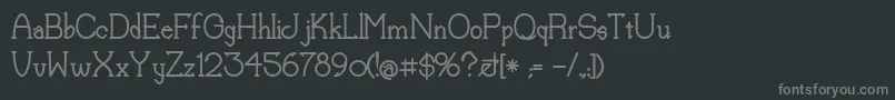 フォントLorenaBold – 黒い背景に灰色の文字
