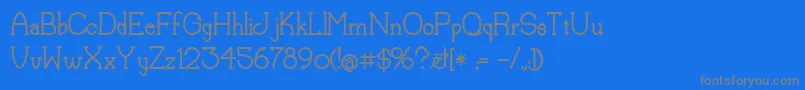 LorenaBold Font – Gray Fonts on Blue Background