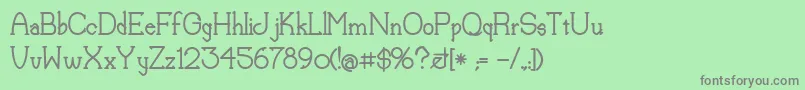 LorenaBold Font – Gray Fonts on Green Background