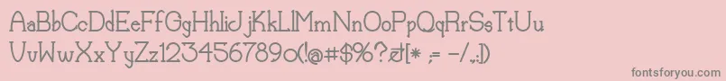 LorenaBold Font – Gray Fonts on Pink Background