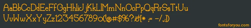 フォントLorenaBold – 黒い背景にオレンジの文字