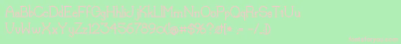 LorenaBold-Schriftart – Rosa Schriften auf grünem Hintergrund