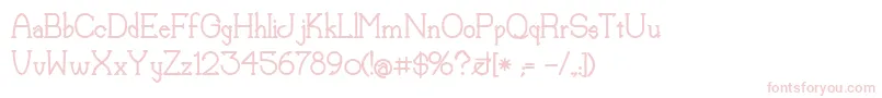 LorenaBold Font – Pink Fonts on White Background