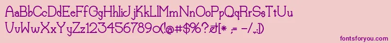 LorenaBold Font – Purple Fonts on Pink Background
