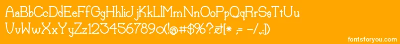LorenaBold Font – White Fonts on Orange Background