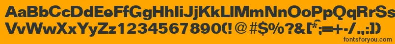 FocusBold Font – Black Fonts on Orange Background