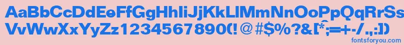 Шрифт FocusBold – синие шрифты на розовом фоне