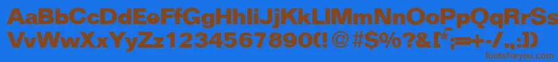 FocusBold Font – Brown Fonts on Blue Background