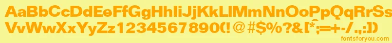 Шрифт FocusBold – оранжевые шрифты на жёлтом фоне