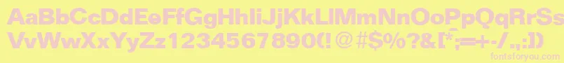 FocusBold Font – Pink Fonts on Yellow Background