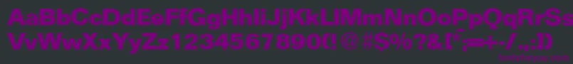 Шрифт FocusBold – фиолетовые шрифты на чёрном фоне