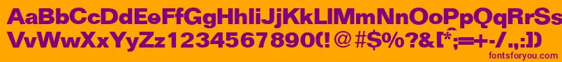 FocusBold Font – Purple Fonts on Orange Background