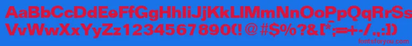 FocusBold Font – Red Fonts on Blue Background