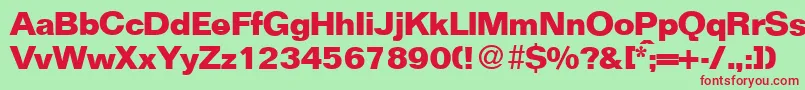 FocusBold Font – Red Fonts on Green Background
