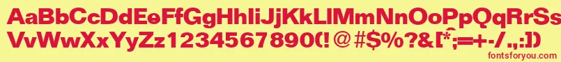 FocusBold Font – Red Fonts on Yellow Background