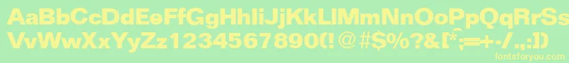 FocusBold Font – Yellow Fonts on Green Background