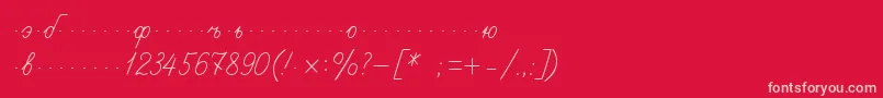 Propisi Font – Pink Fonts on Red Background