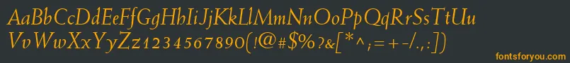 MissiveSsiItalic Font – Orange Fonts on Black Background