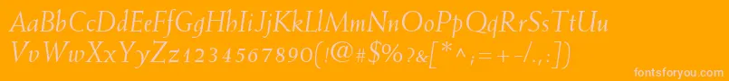 MissiveSsiItalic Font – Pink Fonts on Orange Background