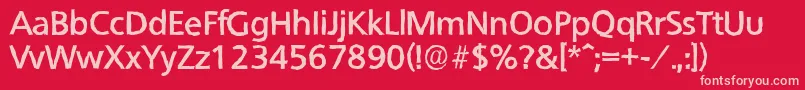 QuebecantiqueBold Font – Pink Fonts on Red Background