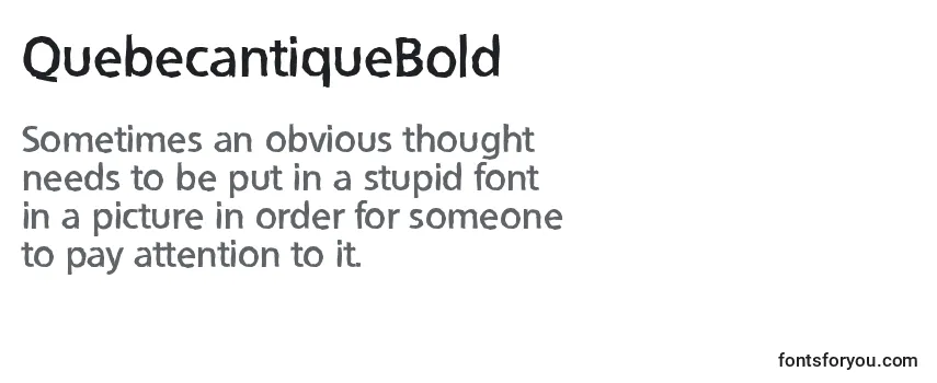 Review of the QuebecantiqueBold Font
