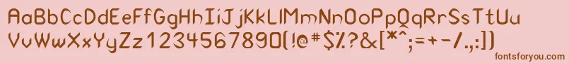 Rscanaith Font – Brown Fonts on Pink Background