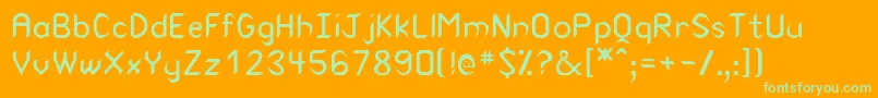 Rscanaith Font – Green Fonts on Orange Background