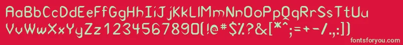 Rscanaith Font – Green Fonts on Red Background