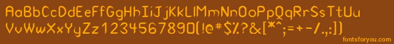 Rscanaith Font – Orange Fonts on Brown Background