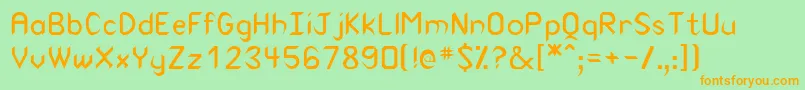 Rscanaith Font – Orange Fonts on Green Background