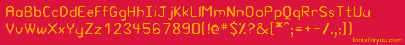 Rscanaith Font – Orange Fonts on Red Background