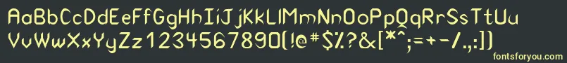 Rscanaith Font – Yellow Fonts on Black Background