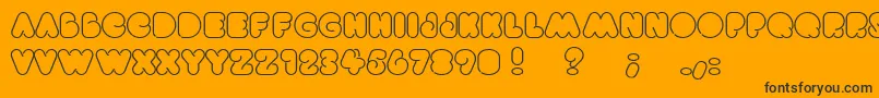 Brightlights Font – Black Fonts on Orange Background