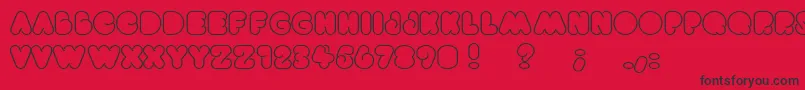 Brightlights Font – Black Fonts on Red Background