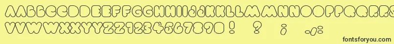 Brightlights Font – Black Fonts on Yellow Background