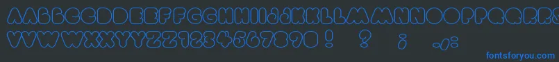 Brightlights Font – Blue Fonts on Black Background