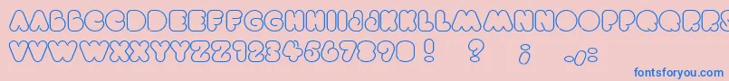 Brightlights Font – Blue Fonts on Pink Background