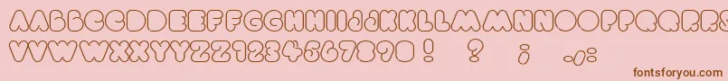 Brightlights Font – Brown Fonts on Pink Background