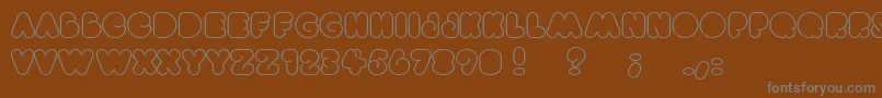 Brightlights-Schriftart – Graue Schriften auf braunem Hintergrund
