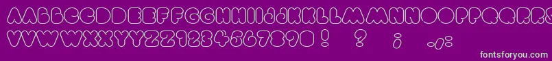 Brightlights Font – Green Fonts on Purple Background