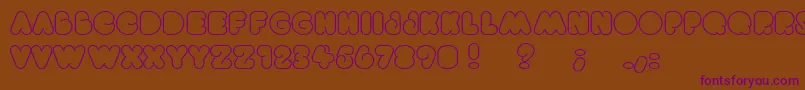 Brightlights Font – Purple Fonts on Brown Background