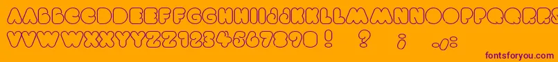 Brightlights Font – Purple Fonts on Orange Background