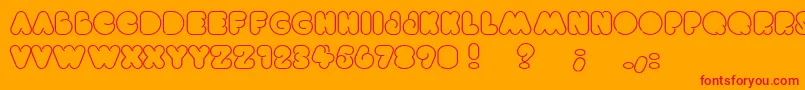 Brightlights Font – Red Fonts on Orange Background