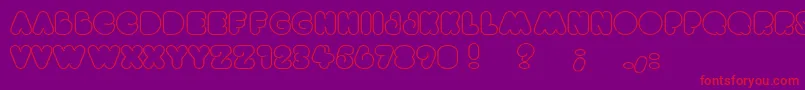 Brightlights Font – Red Fonts on Purple Background