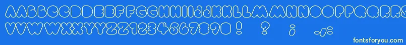 Brightlights Font – Yellow Fonts on Blue Background