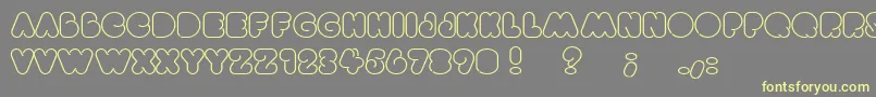 Brightlights Font – Yellow Fonts on Gray Background